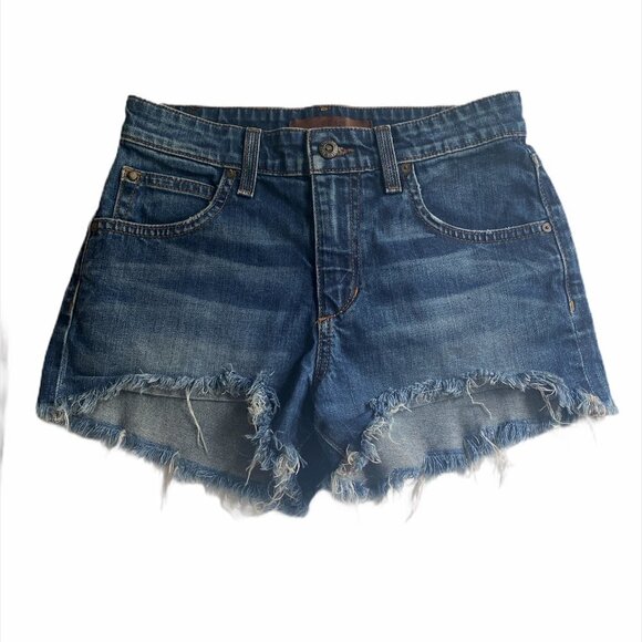 Joes Jeans High Rise Cut Off Denim Shorts 24 - Picture 4 of 13